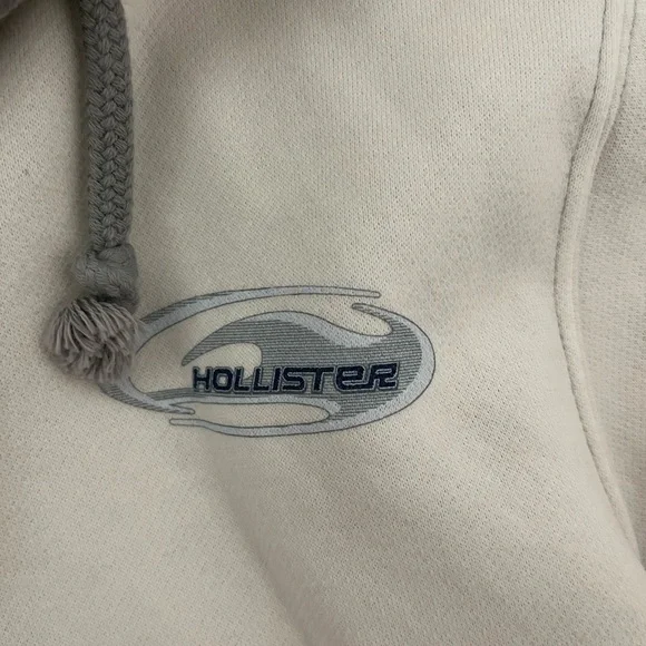 Hollister Cream and Gray Hoodie - Picture 3 of 5